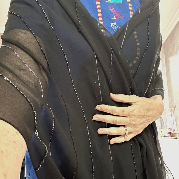 after dark Accessories - Black Sheer Scarf